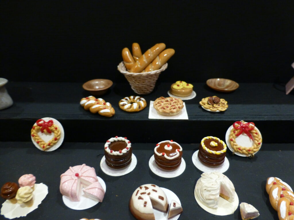 An arrangement of miniature bakery goods